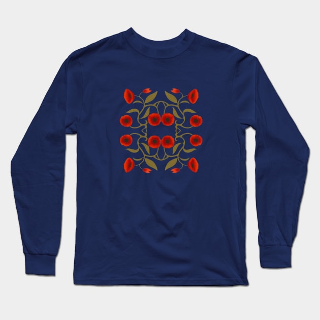 Poppy garden pattern Long Sleeve T-Shirt by otherdesigns